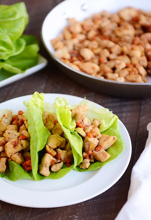 Cashew Chicken Lettuce Wraps