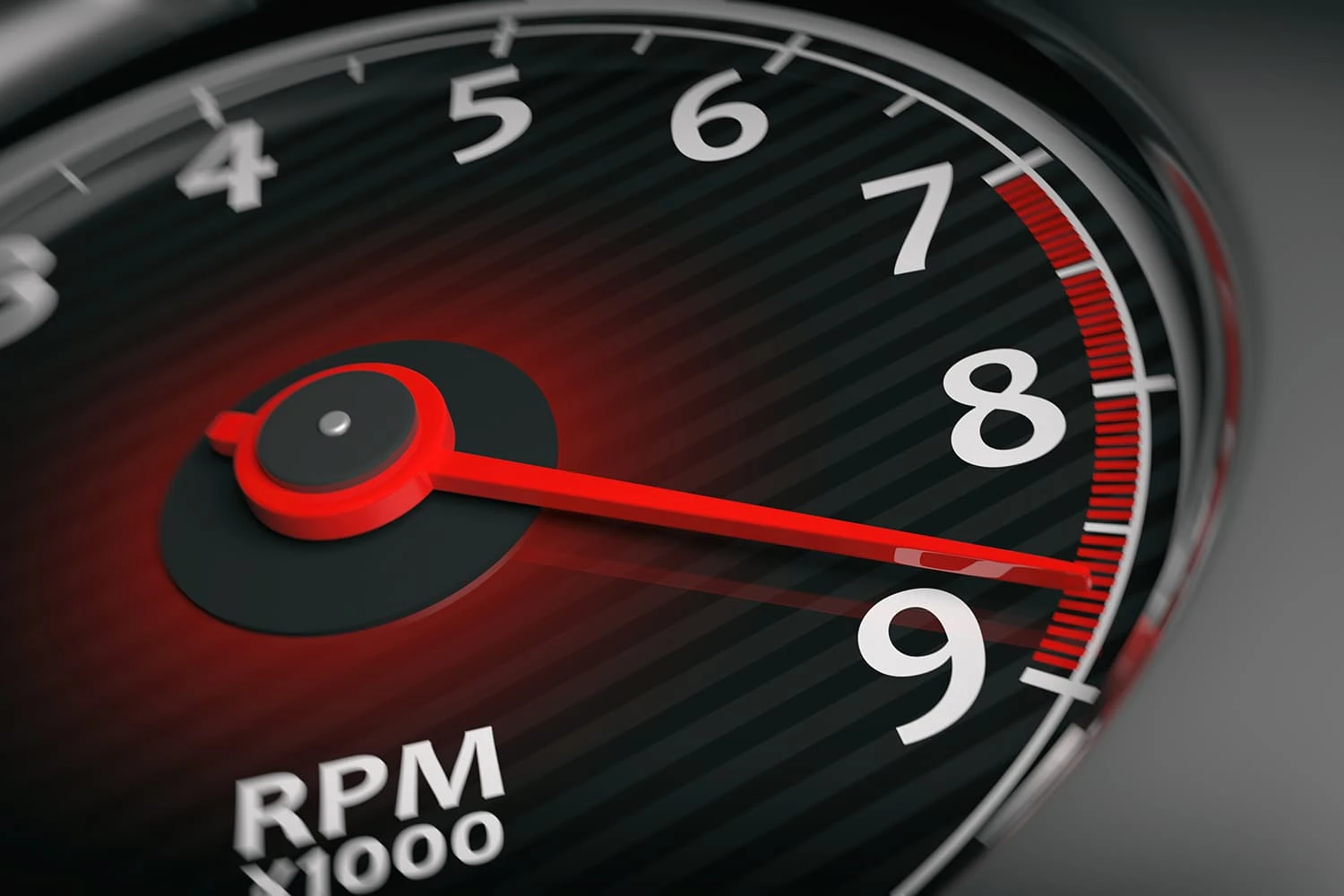 An RPM meter on max.