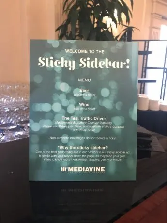 The Sticky Sidebar menu.