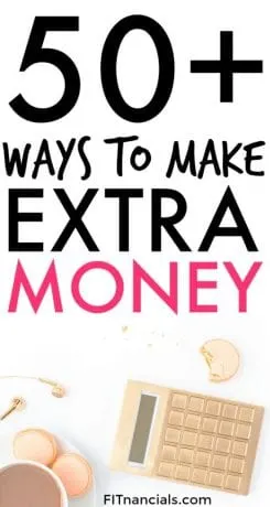 Pinterest image - "50+ ways to make extra money"