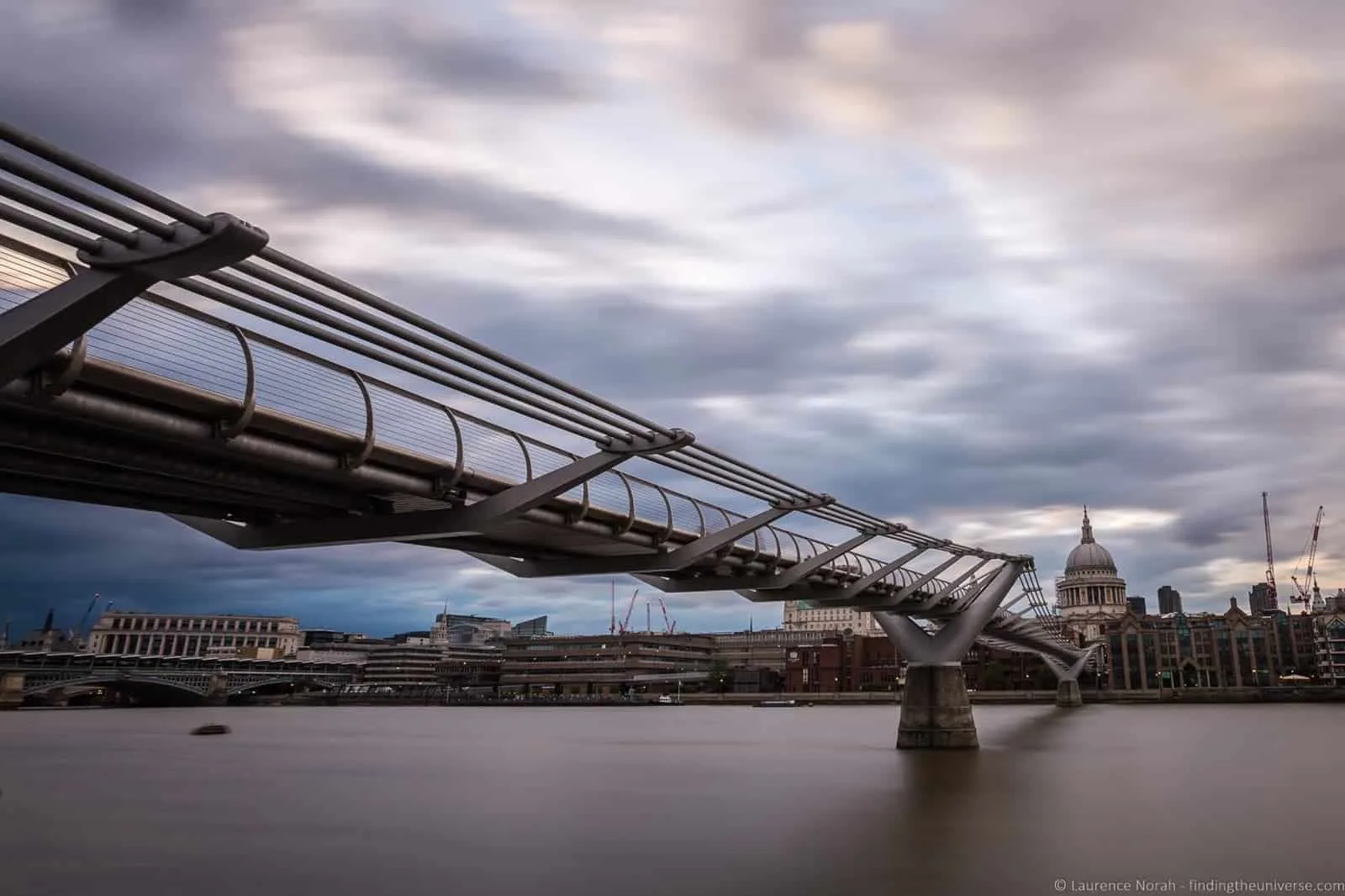 A photo of the Millennium Bridge in London.