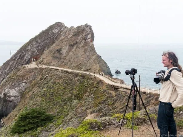 Laurence Norah of Finding The Universe getting the perfect camera shot.