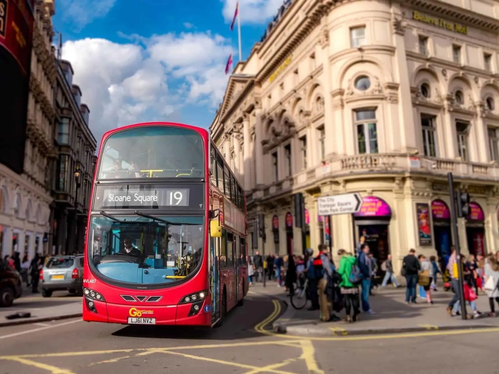 A snapshot of busy London streets.