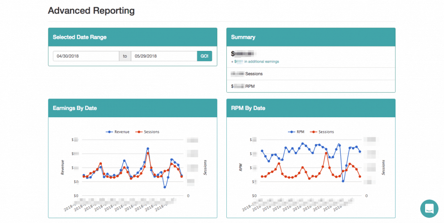 Mediavine Review - mediavine advanced reporting