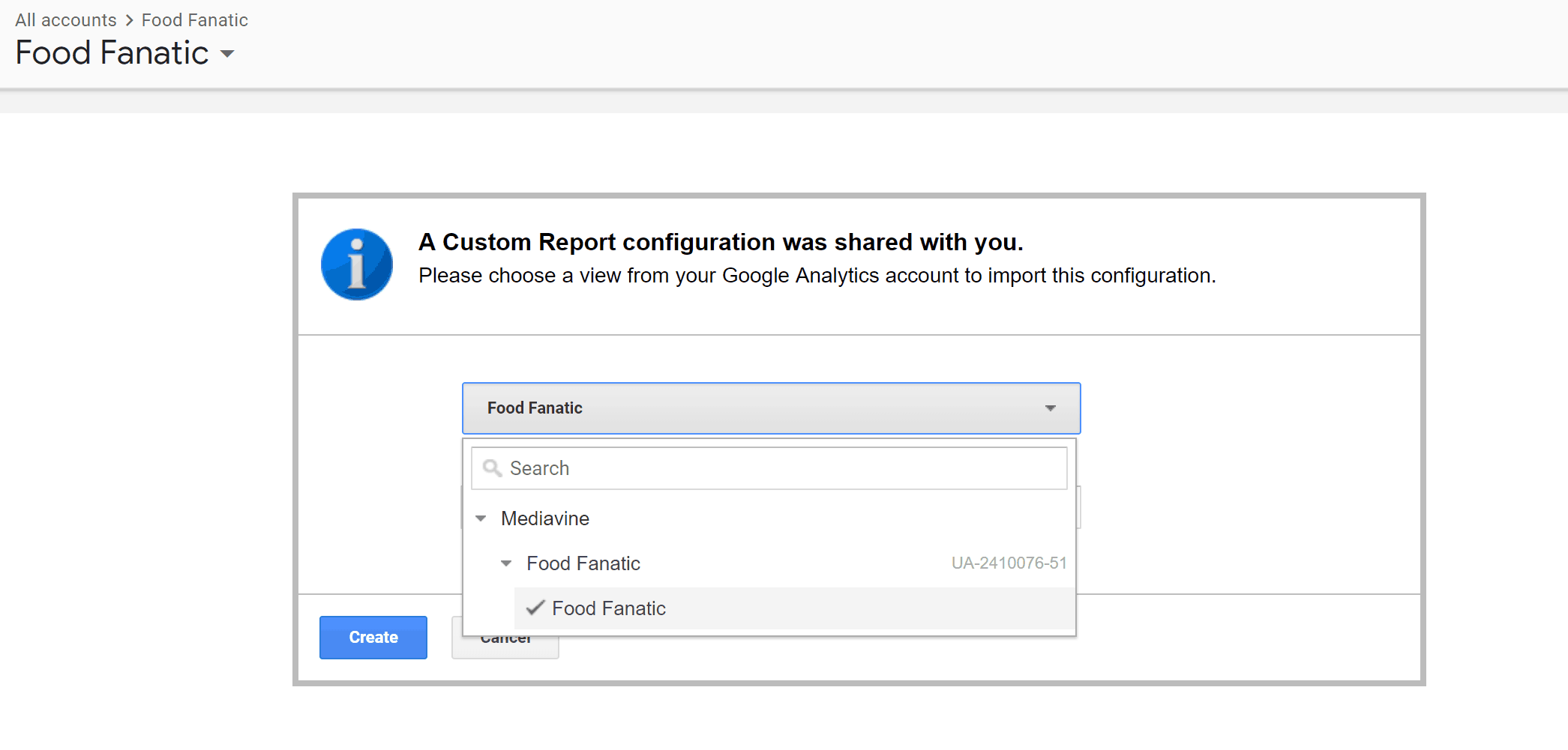 A screen shot of the Custom Report Configuration.
