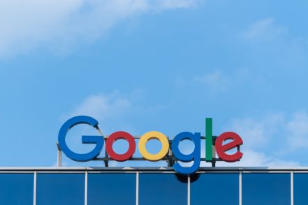 Google sign at Google HQ.