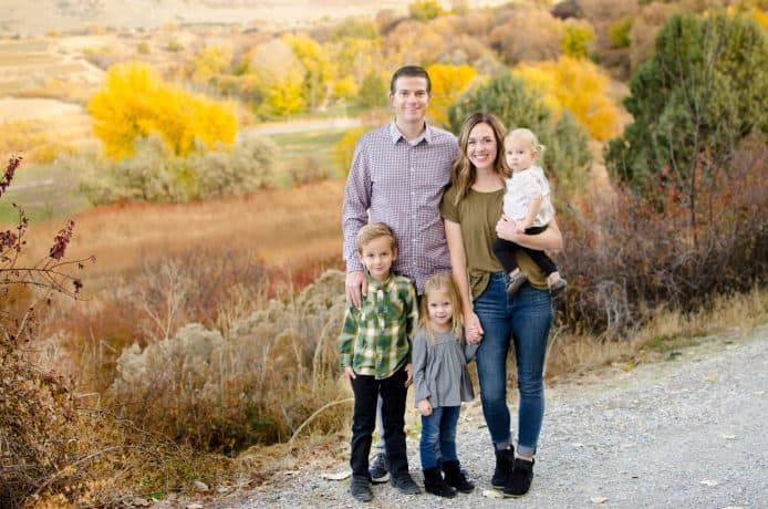 Karli Bitner of Cooking with Karli, along with her family.