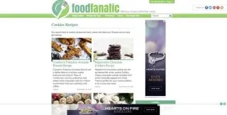 screenshot of the website food fanatic