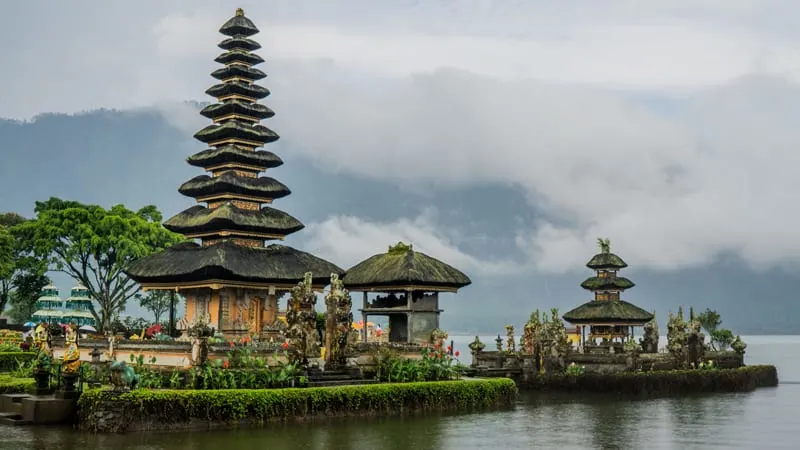 A floating temple in Bali, Indonesia.