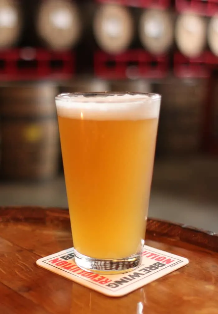 A glass of beer from Revolution Brewing