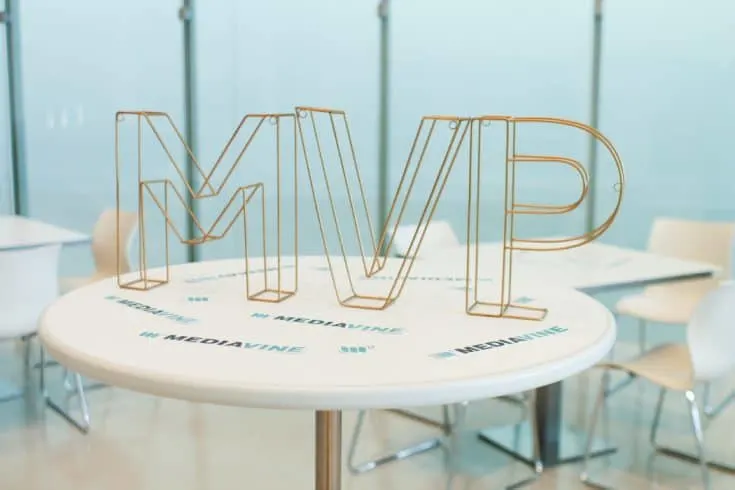 Wire letters reading "MVP"