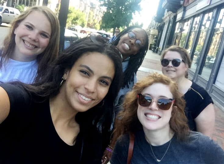 The Mediavine Crew walking from their hotel to TravelCon.