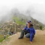 Cynthia Butler posing at Maccu Piccu