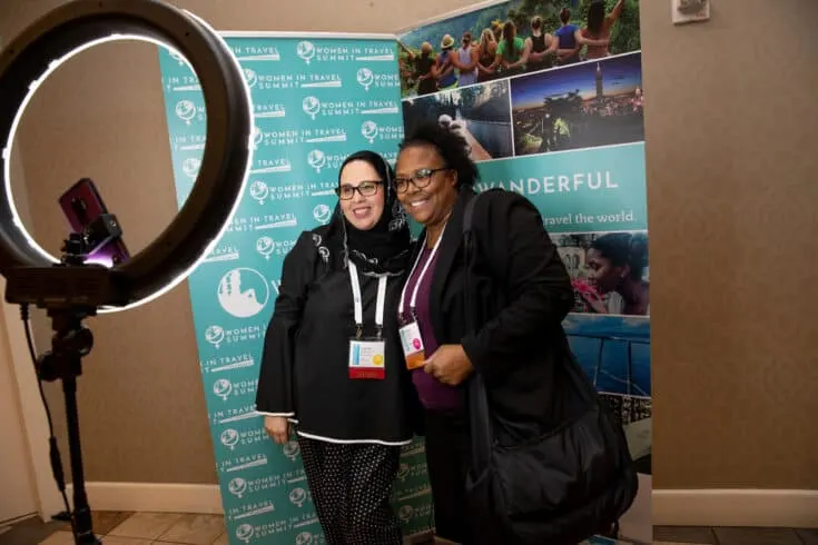 WITS attendees making use of the photo booth.