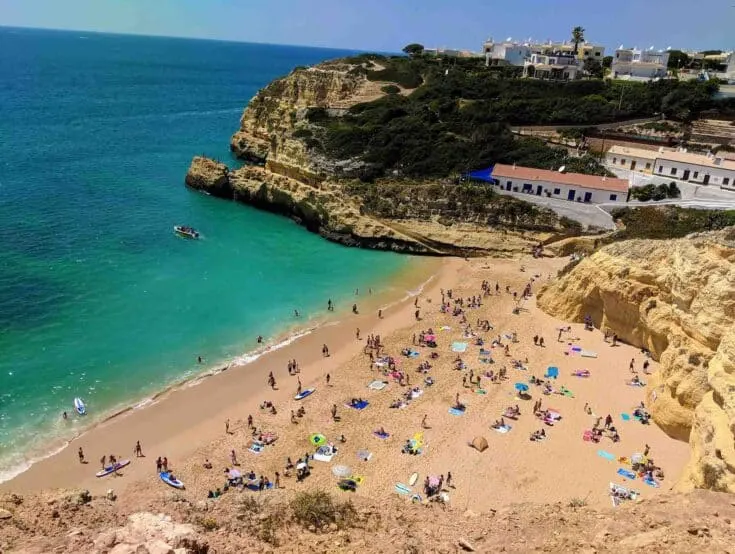 A sunny day at the beach in Portugal.