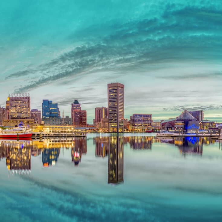 Baltimore skyline.