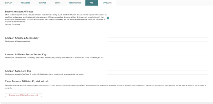 A screen capture of the API Token Fields.