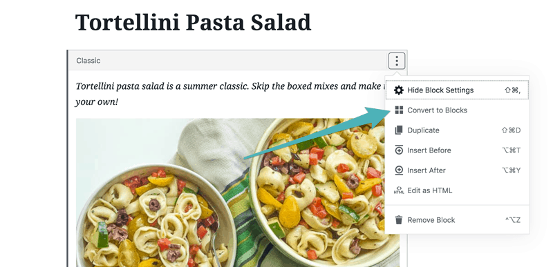 recipe cards in gutenberg