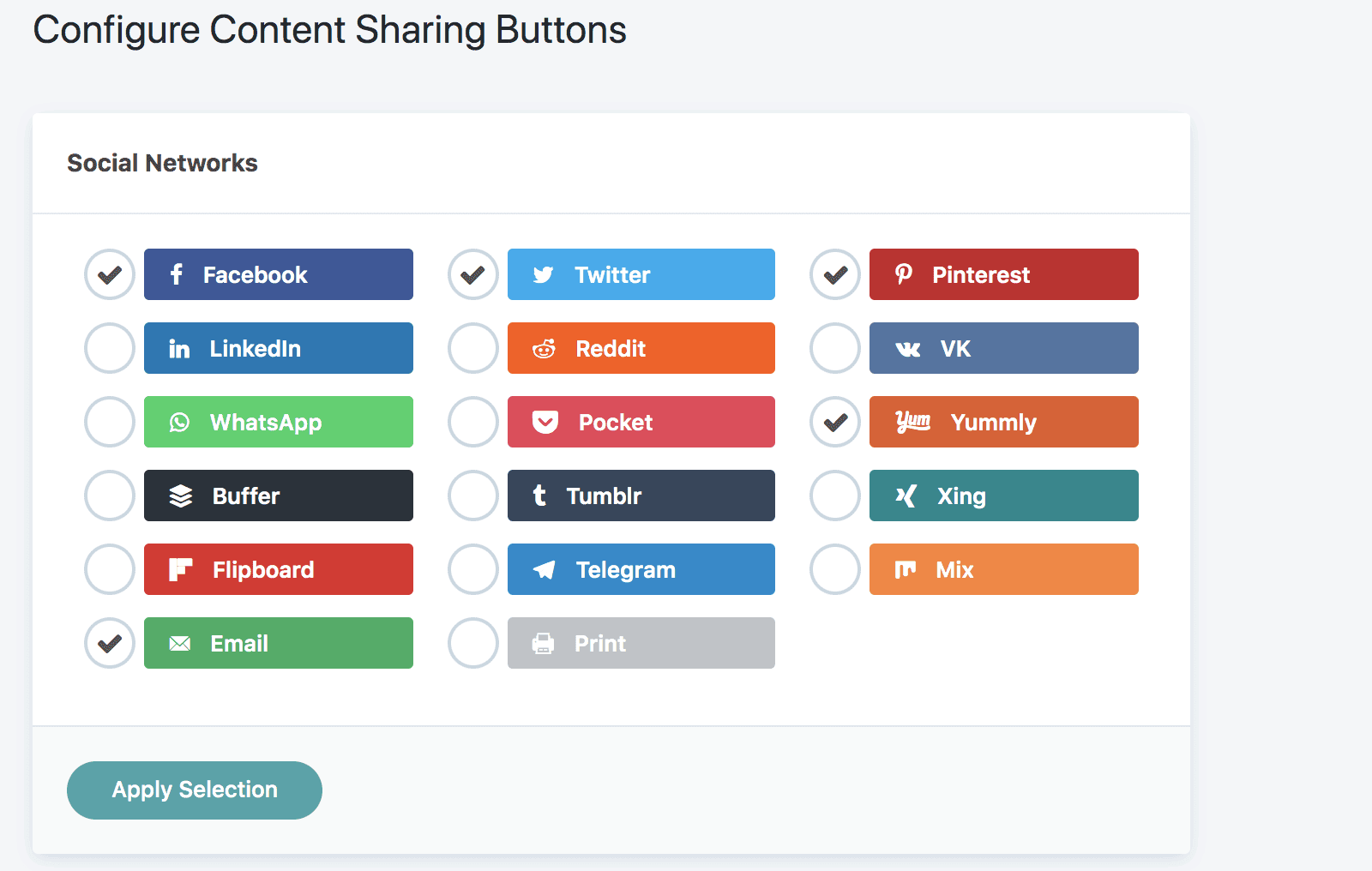 Grow Social Pro network options