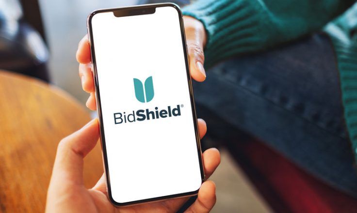 bidshield logo on phone
