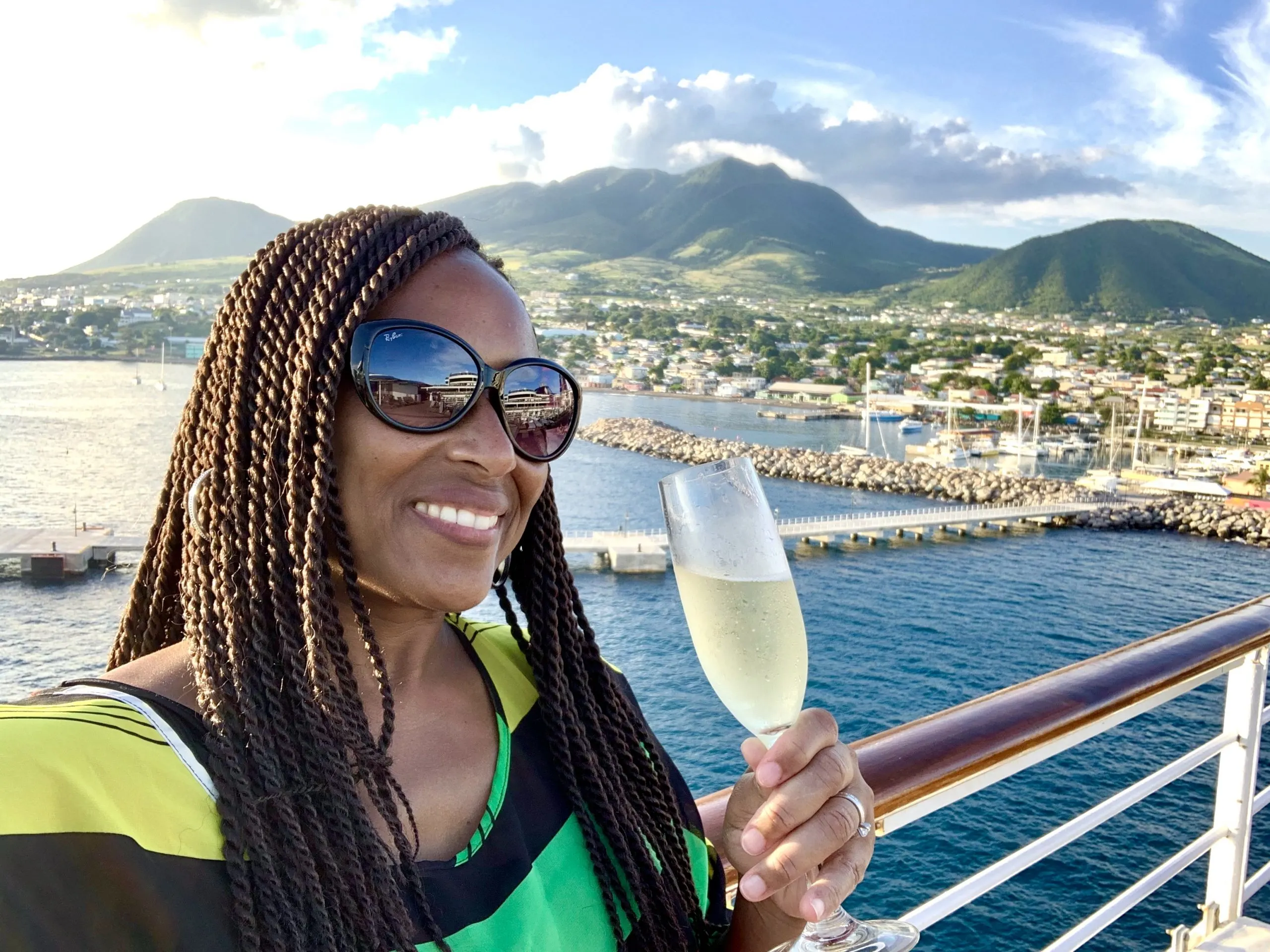 Nadeen White from The Sophisticated Life on a cruise