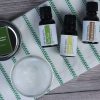 essential oils on a towel to make your own hand sanitizer