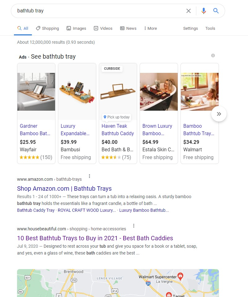 bathtub tray search results on google