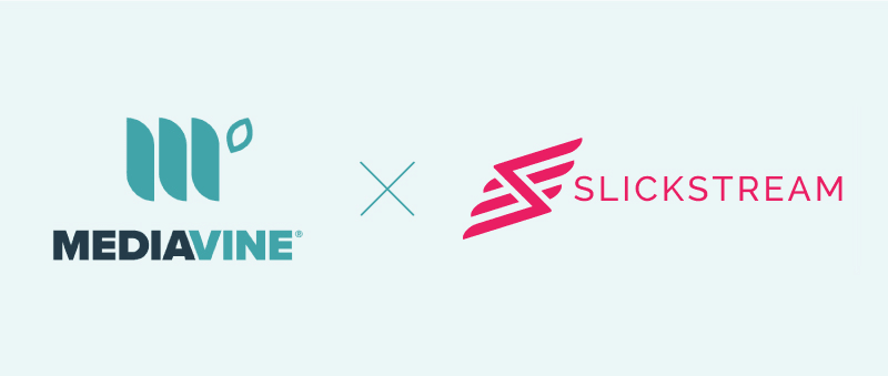 mediavine logo and slickstream logo