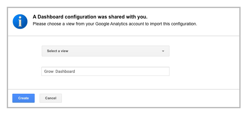 dashboard configuration