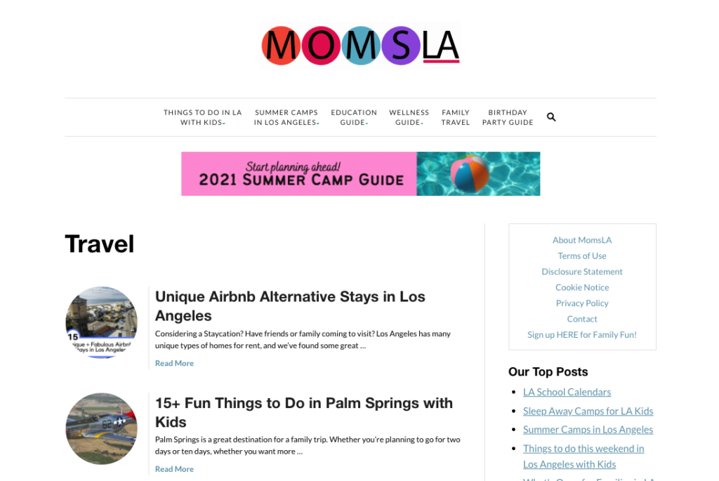 momsla family travel page