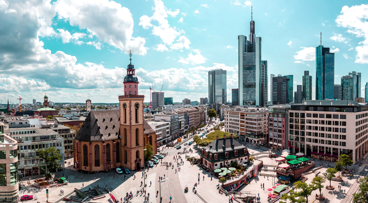 shot of frankfurt germany's cityscape