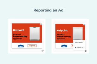 reporting an ad graphic