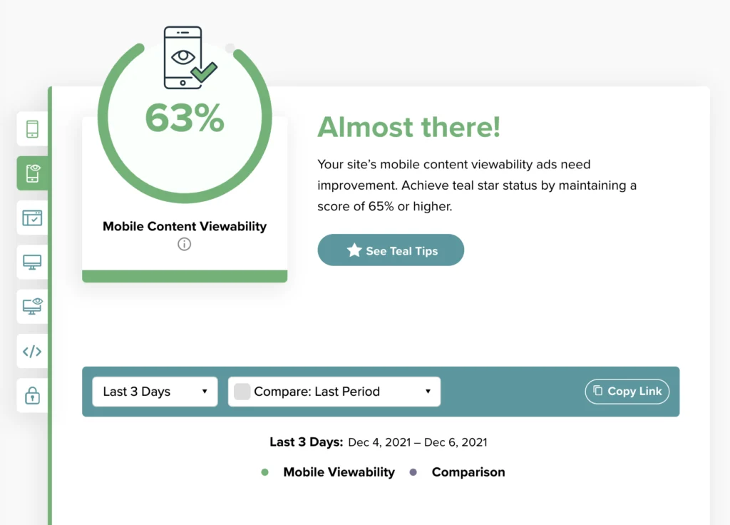 Health Check Mobile Content Viewability