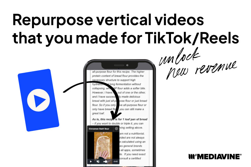 Repurpose vertical videos that you made for TikTok or Reels to capture new revenue